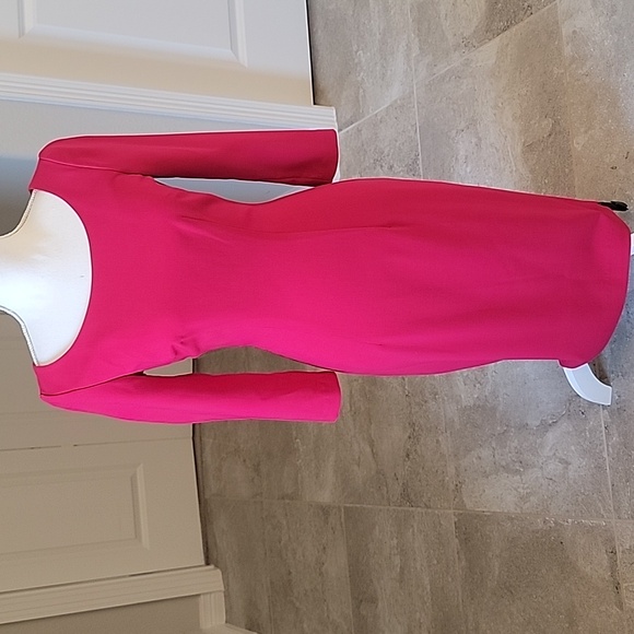NWT Black Halo fuchsia pink lined sheath dress size 2 new - Picture 1 of 4